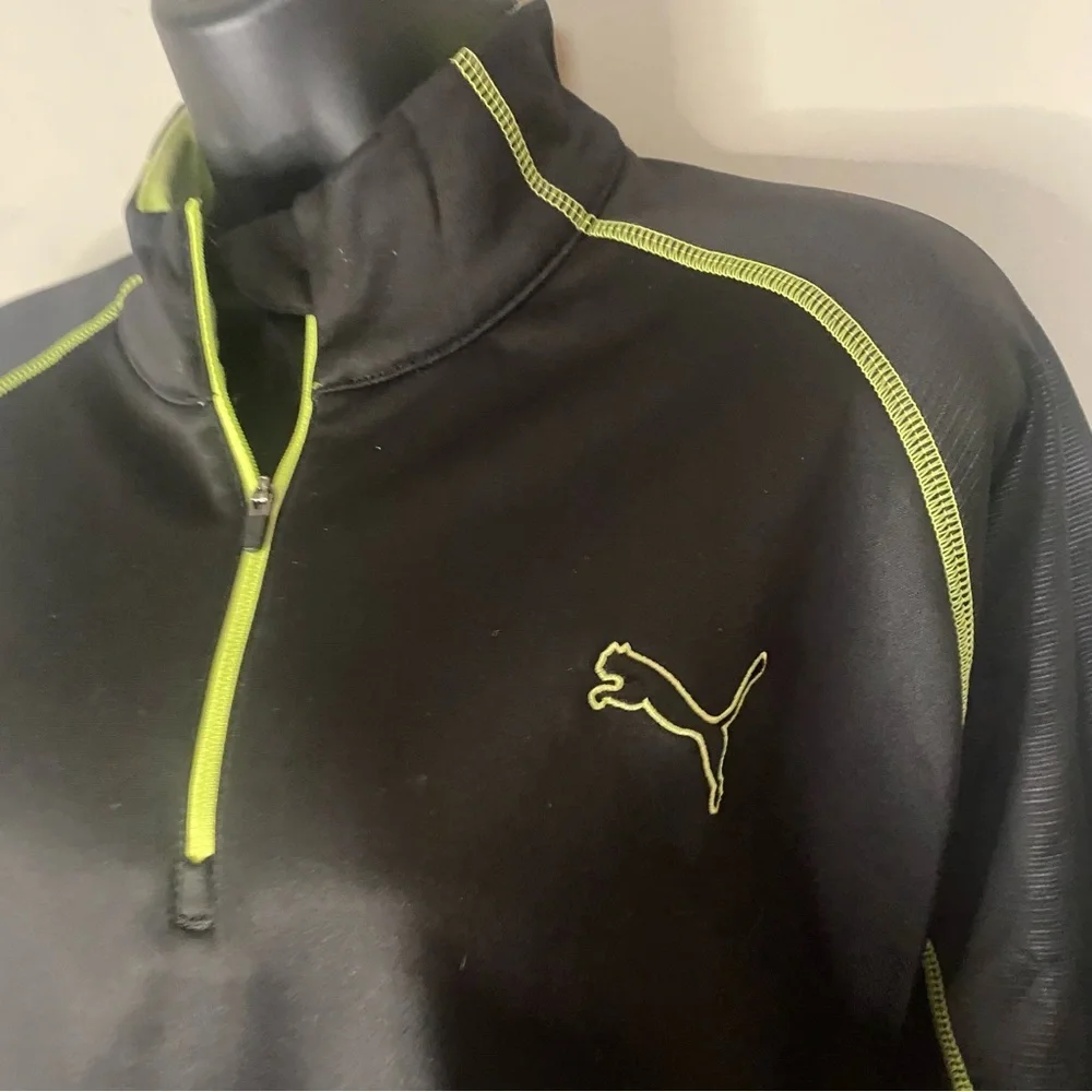 PUMA Men's Ice Strip 1/4 Zip Gold Pullover Sweater 2016 - Picture 8 of 11